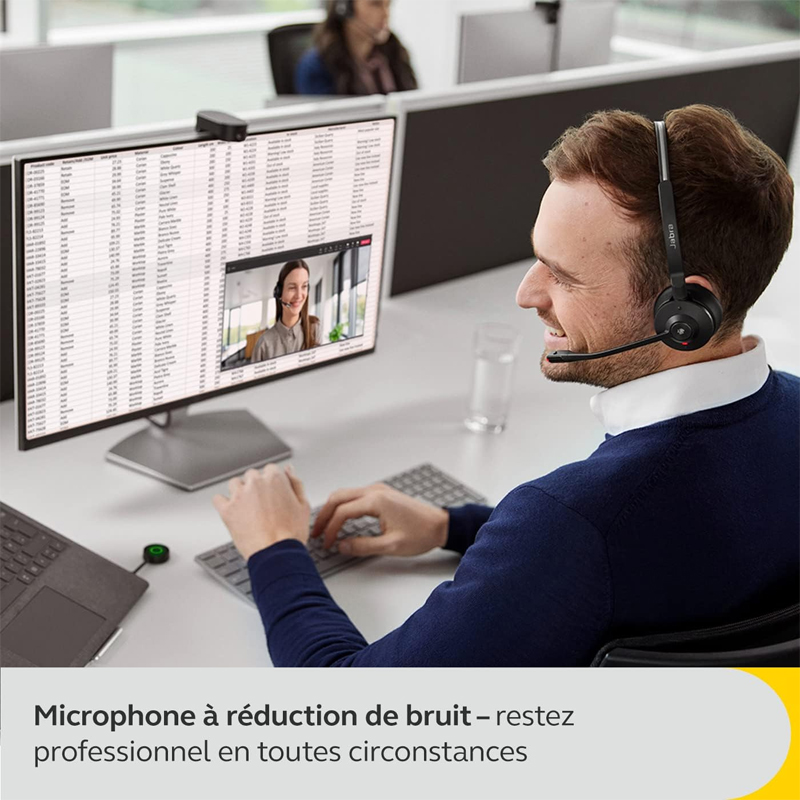 Micro Casque Sans Fil JABRA ENGAGE 55 MS USB-A Avec Support - Noir   - Image 5