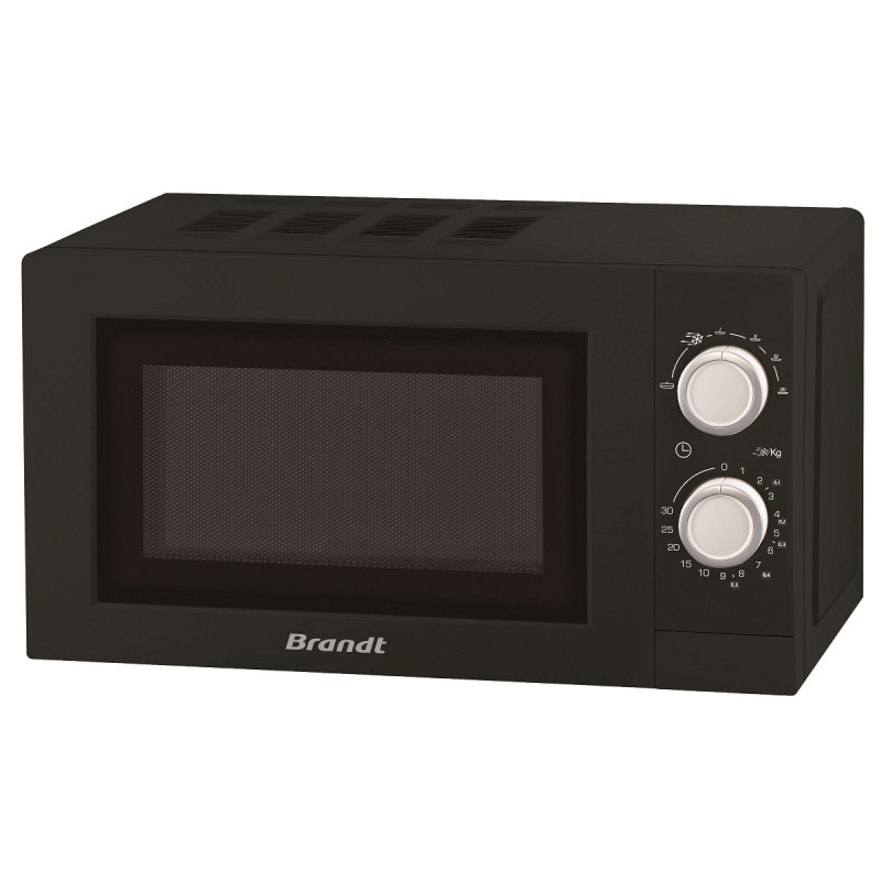 Brandt SM2016B - Micro-ondes solo pose libre, 20 L, 700 W, minuterie 30 min, plateau 24,5 cm, noir, Photo boutique MyTek chez MyTek