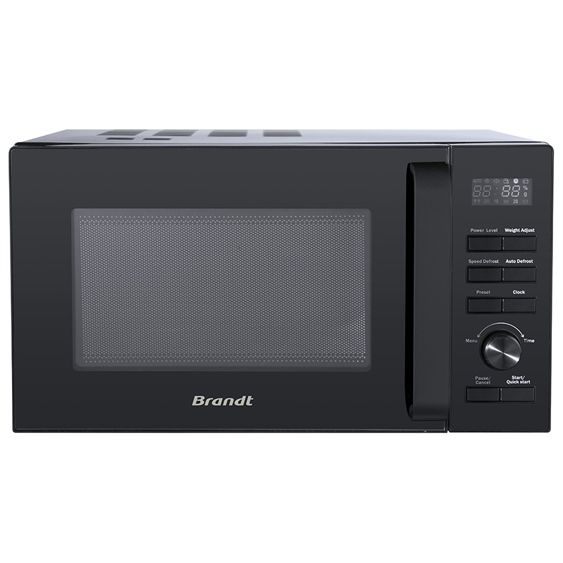 Brandt SM2500B - Micro-ondes solo pose libre, 25 L, 900 W, minuterie 30 min, décongélation, plateau 27 cm, noir, Photo boutique MyTek chez MyTek