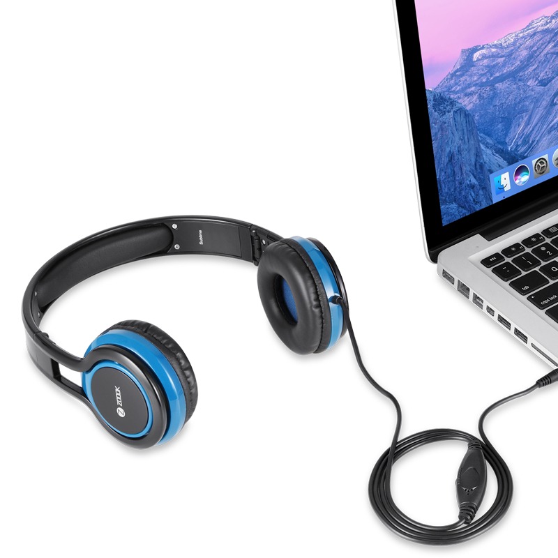 Micro Casque Filaire ZOOOK Sublime - Noir & Bleu - Image 4