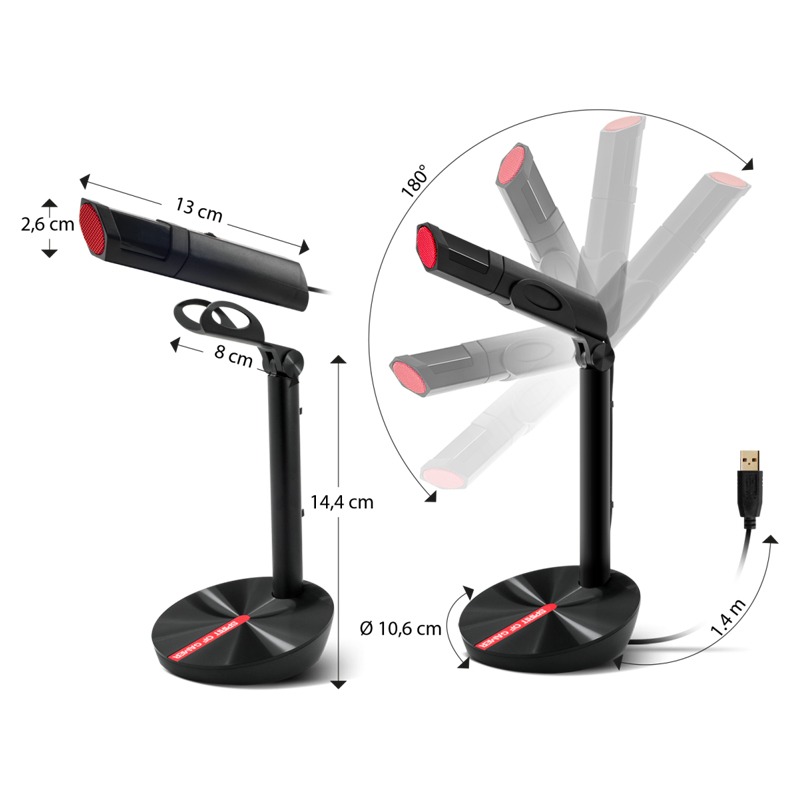 Microphone Gamer Filaire SPIRIT OF GAMER Eko - Noir&Rouge - Image 5