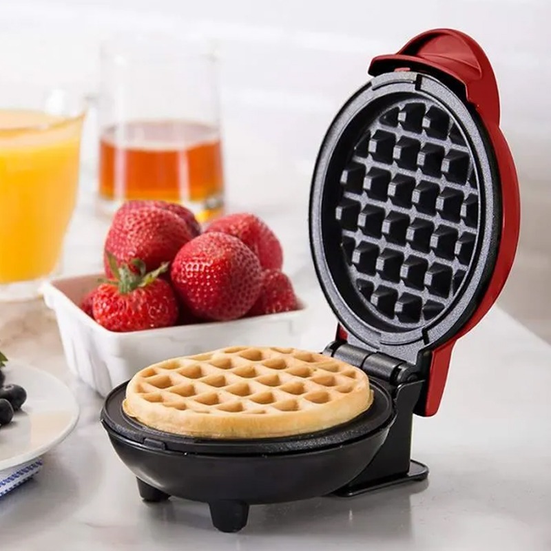 Mini Appareil à Gaufres MAKER-233 350W - Rouge - Image 3