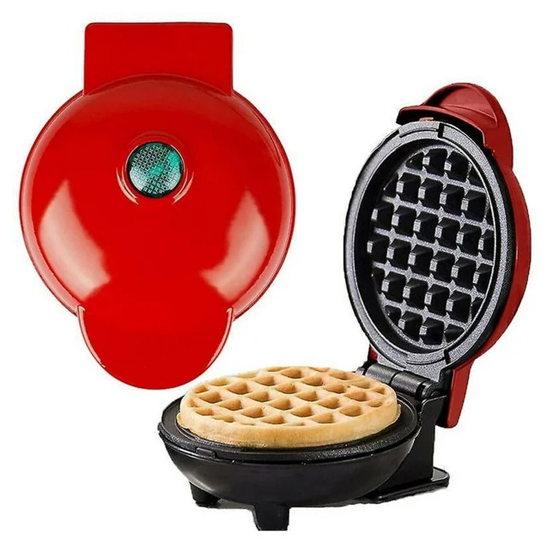 Mini Appareil à Gaufres MAKER-233 350W - Rouge