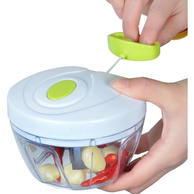 Mini Hachoir Manuel Avec Corde 400ml - Blanc - Image 2