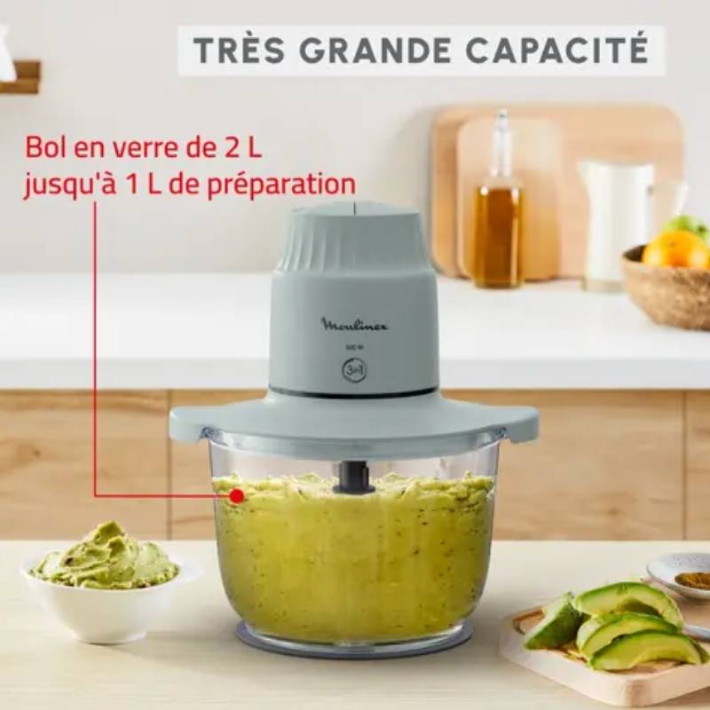Mini Hachoir MOULINEX DJ603110 500W - Gris - Image 3