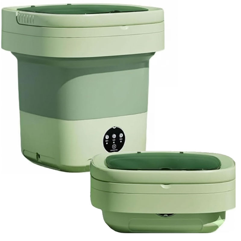 Mini Lave Linge Semi-Automatique Pliante 10L - Vert
