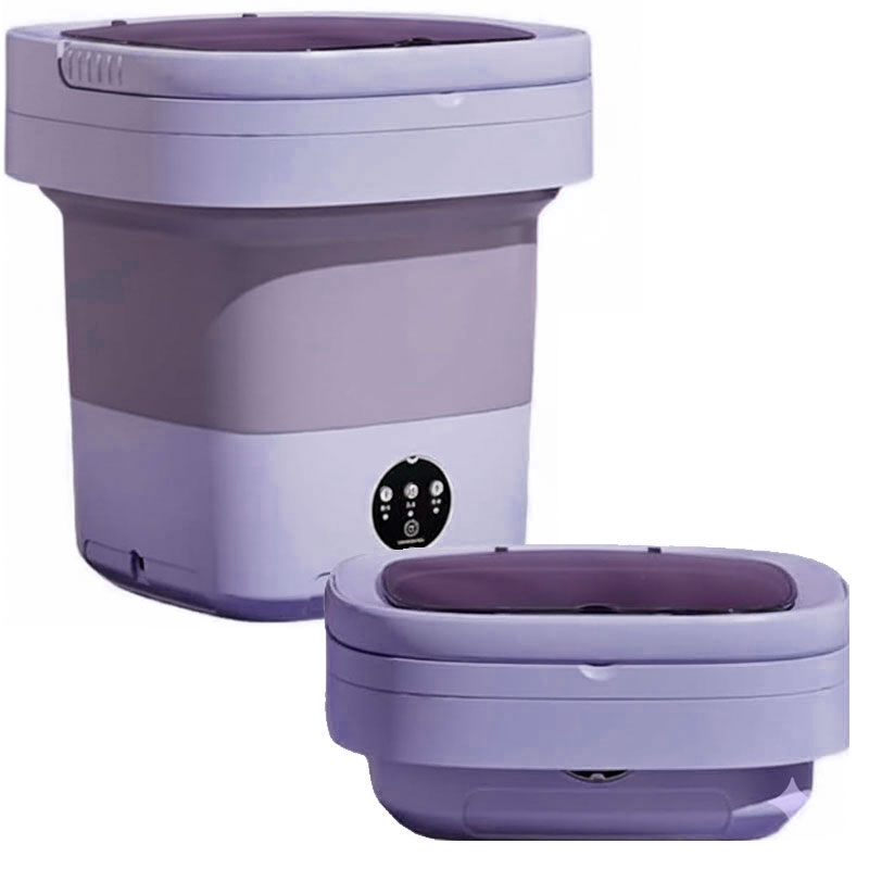 Mini Lave Linge Semi-Automatique Pliante 10L - Violet