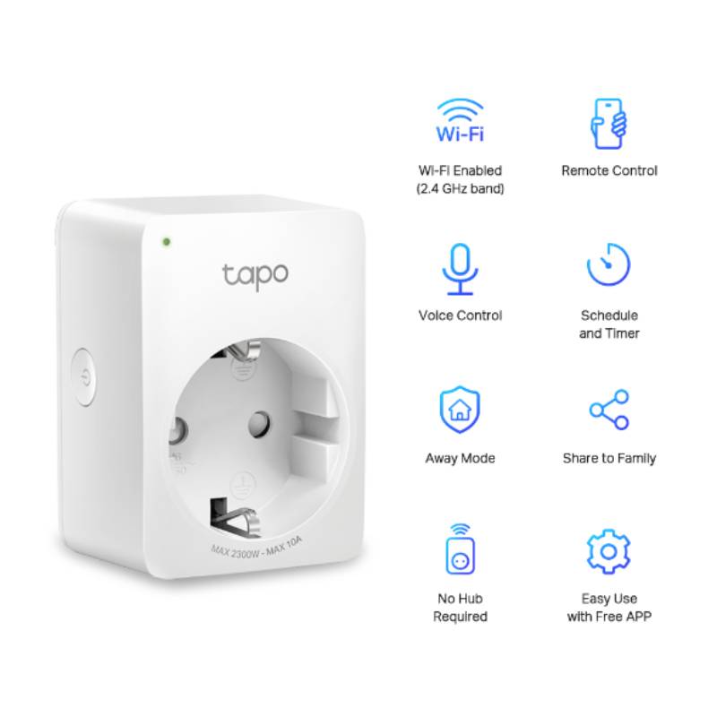 Mini Prise TP-LINK Topo P100 Connecte Wifi Smart Home - Blanc - Image 2