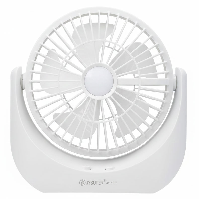 Mini Ventilateur de bureau Rechargeable JY-1881 - Blanc