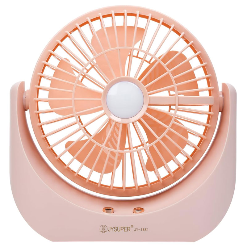 Mini Ventilateur de bureau Rechargeable JY-1881 - Rose