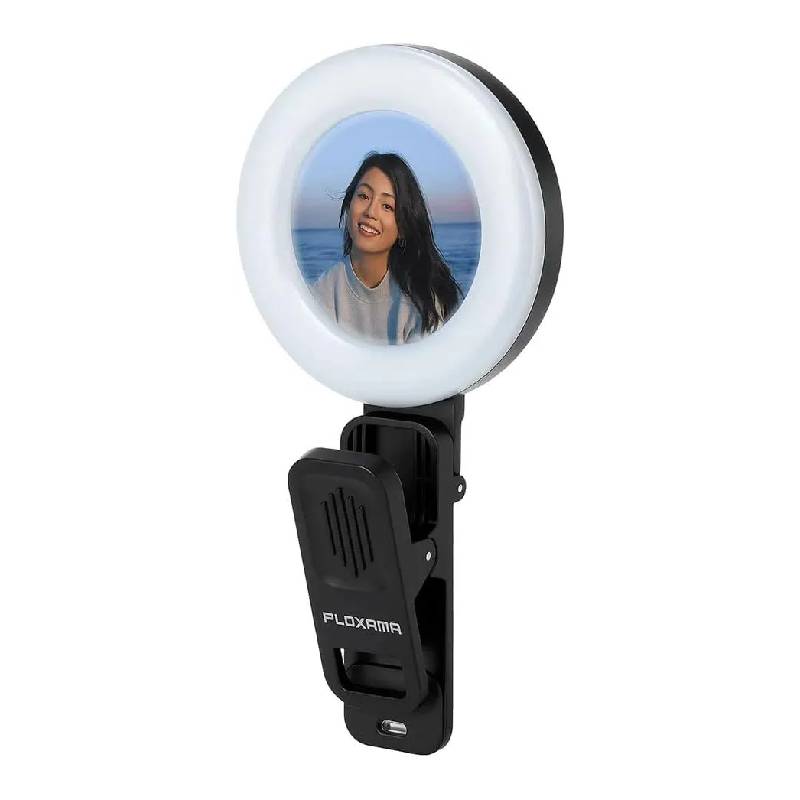 Mini Ring Light LED PLOKAMA U20 avec Miroir - Blanc