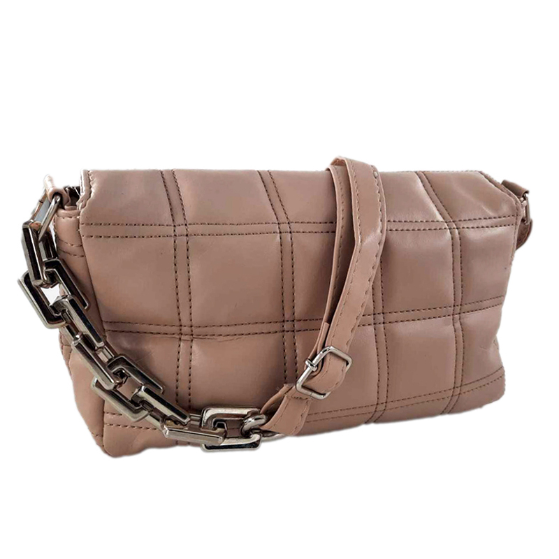 Sac Bandoulière MODALINE Mira avec Chaine - Silver & Beige - Image 2