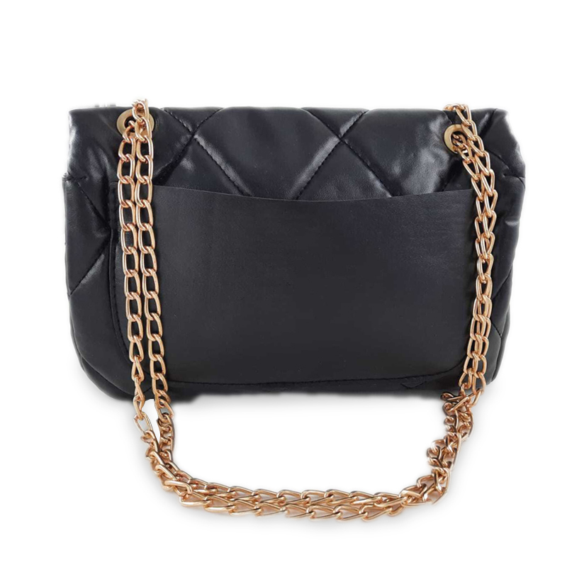 Sac Bandoulière MODALINE MIRELLA avec Chaine - Noir & Gold - Image 2