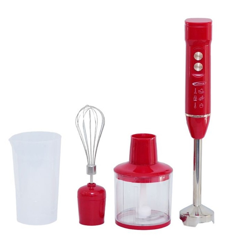 Mixeur Plongeant 4EN1 FLORENCE HK-452 400W - Rouge