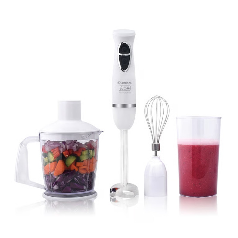 Mixeur Plongeant 4EN1 LEXICAL LHB-1604 600W - Blanc