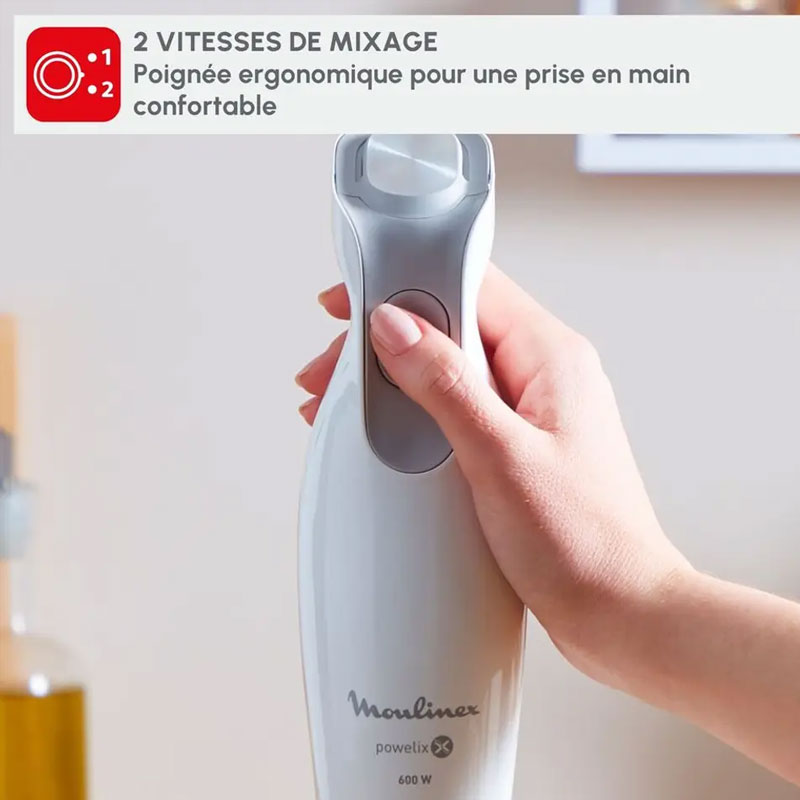 Mixeur Plongeant 3EN1 MOULINEX DD551110 600W - Blanc - Image 2