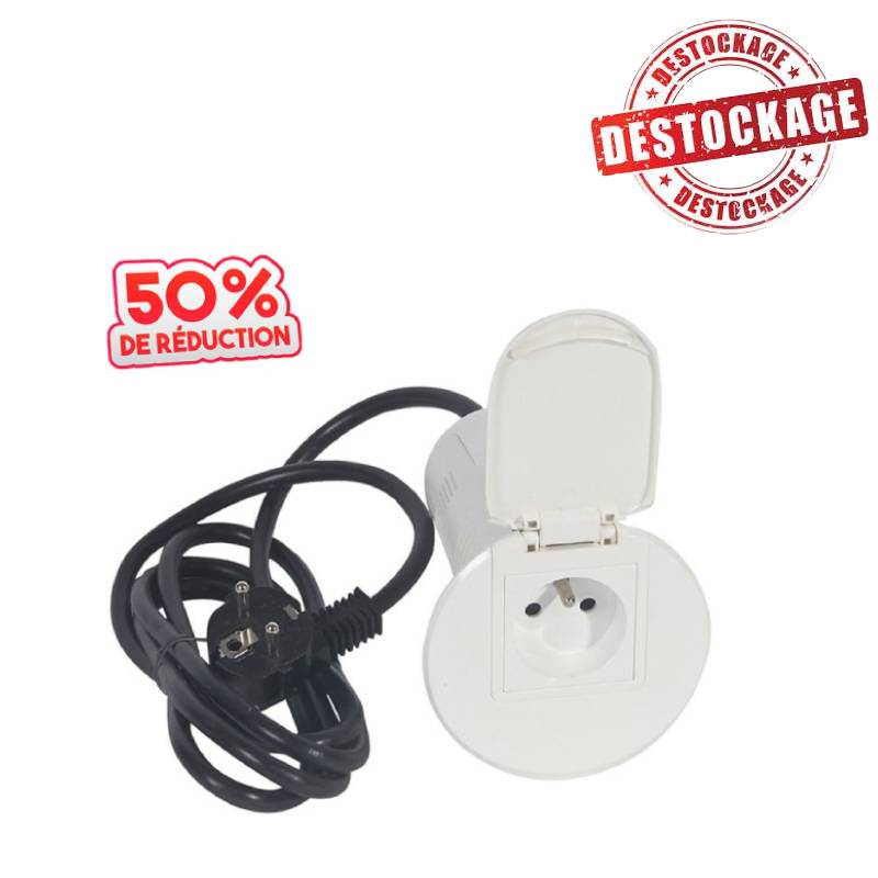 Module de Bureau Encastré LEGRAND 054055 2P+T USB - Blanc