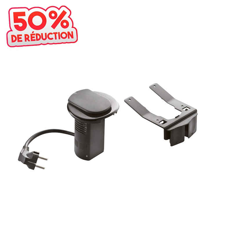 Module de Bureau Encastré LEGRAND 2P+T USB - NOIR 
