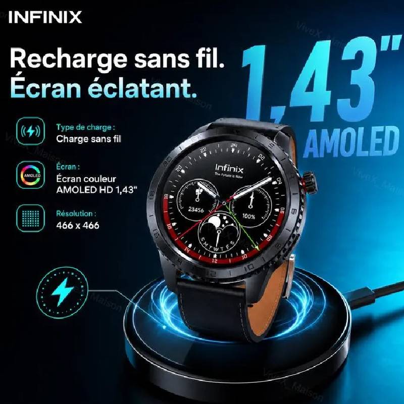 Montre Connectée INFINIX XWATCH N5 Pro - Black - Image 3