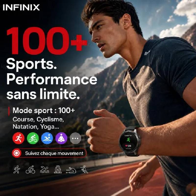 Montre Connectée INFINIX XWATCH N5 Pro - Black - Image 4