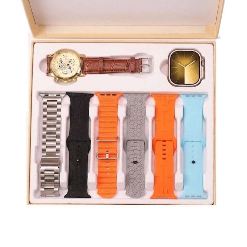Montre Connectée JSYES M72 380 mAh Avec 6 Bracelets - Gold