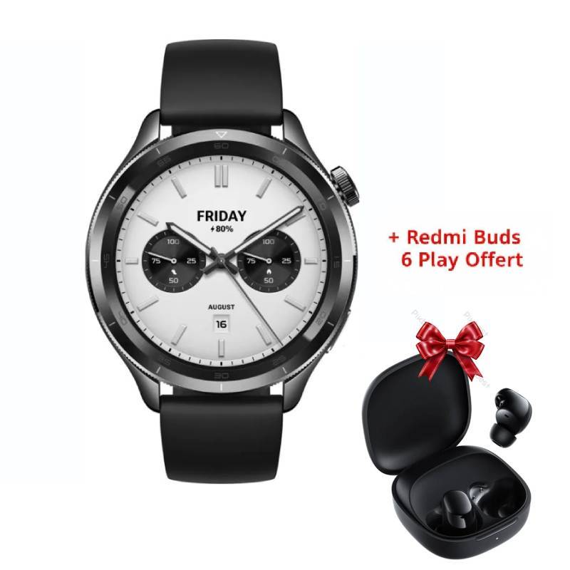 Montre Connectée XIAOMI Watch S4 Avec Redmi Buds 6 Play - Noir