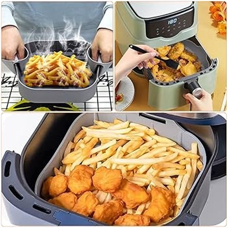 Moule En Silicone Réutilisable Pour Les Friteuses Sans Huile - Rose - Image 3