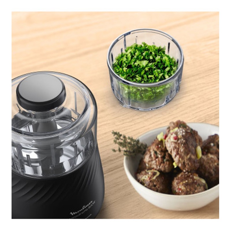 Moulinette MOULINEX DPA7R8M2 1000W - Noir + Faitout avec Couvercle 24 cm - Image 3