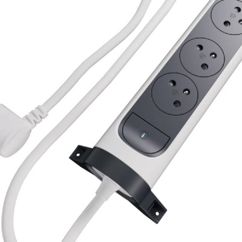 Multiprise LEGRAND 4X2P+T 1,5M - Blanc et Gris Foncé - Image 2