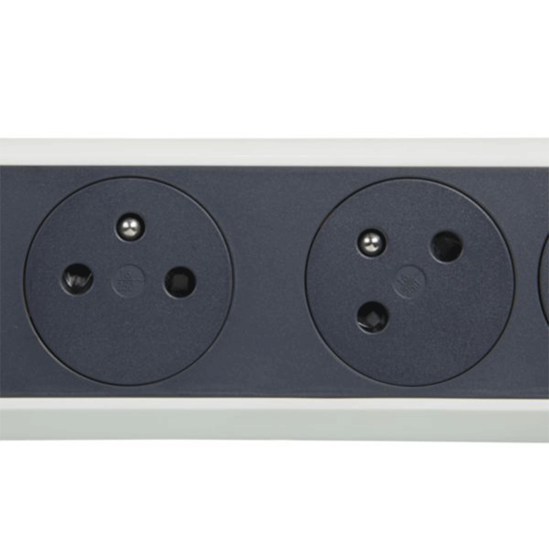 Multiprise LEGRAND 4X2PP+T 3M - Blanc et Gris foncé - Image 3