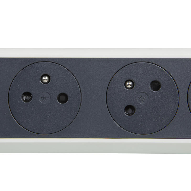 Multiprises LEGRAND 6 Ports 3M - Blanc et Gris foncée - Image 4
