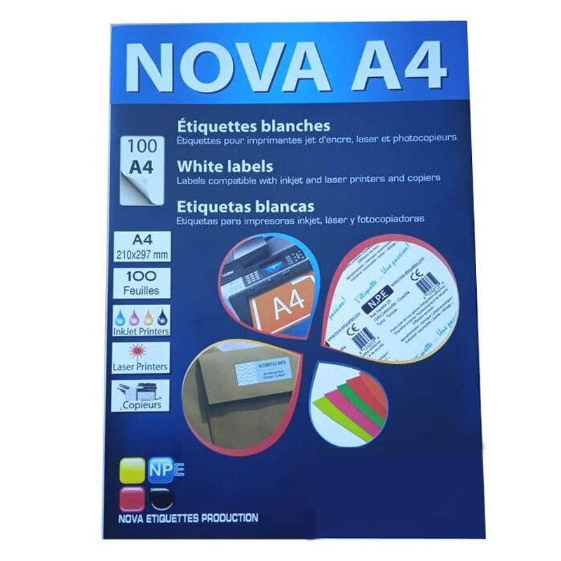 2100 Étiquettes Blanches NOVA A4 70x42.3mm