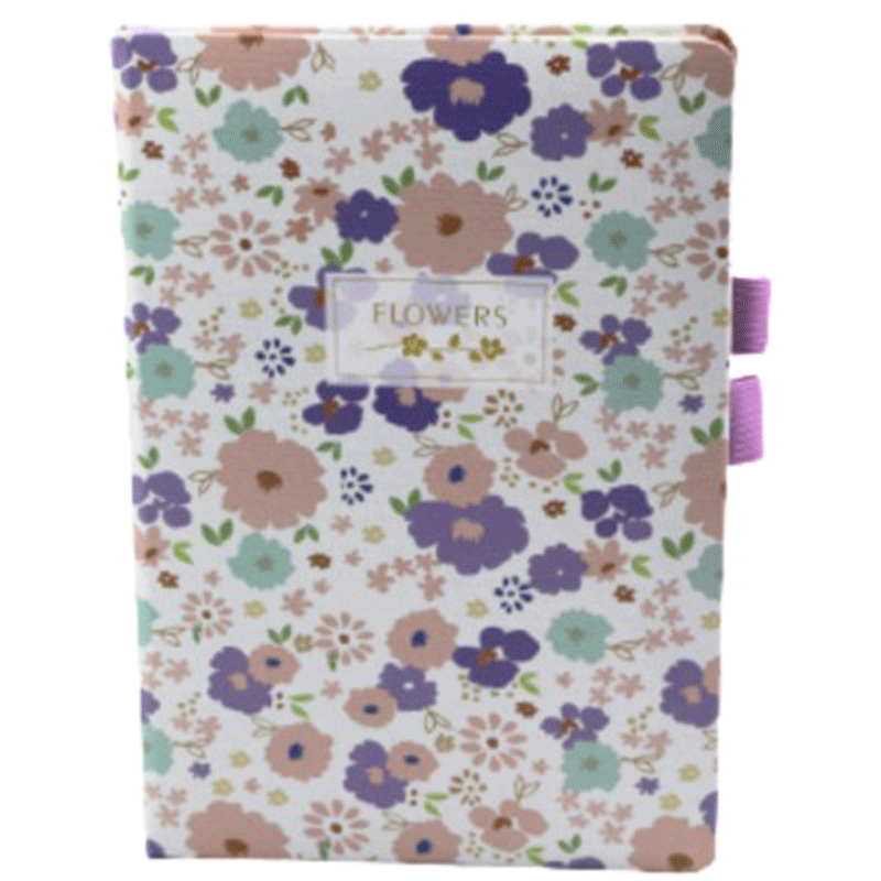 Note Book Brochée Flowers Couverture Couché A5 