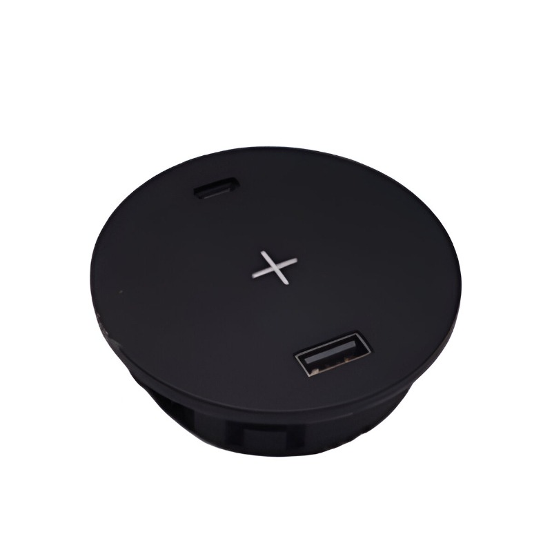 Œillet d'alimentation 60 mm avec charge sans fil et USB - Image 2