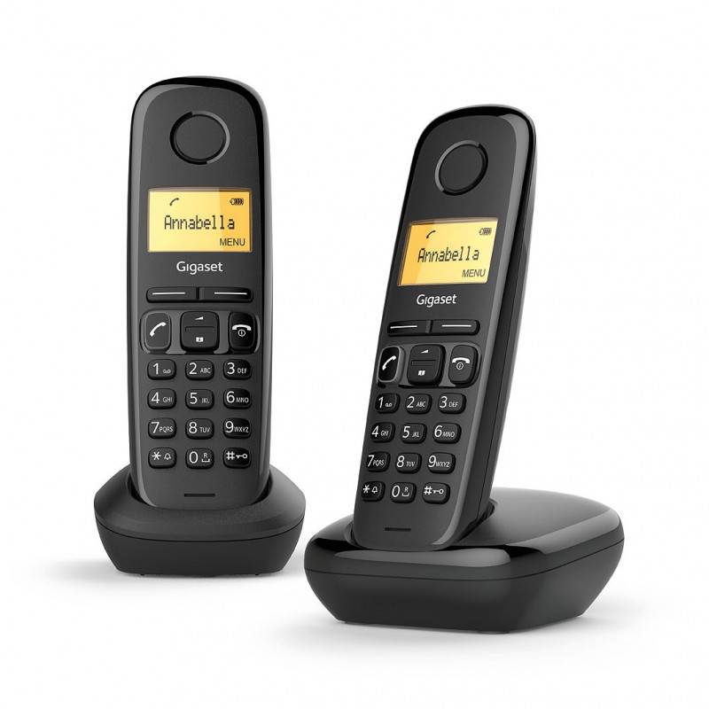 Pack 2 Téléphones Sans Fil GIGASET A170 Duo - Noir