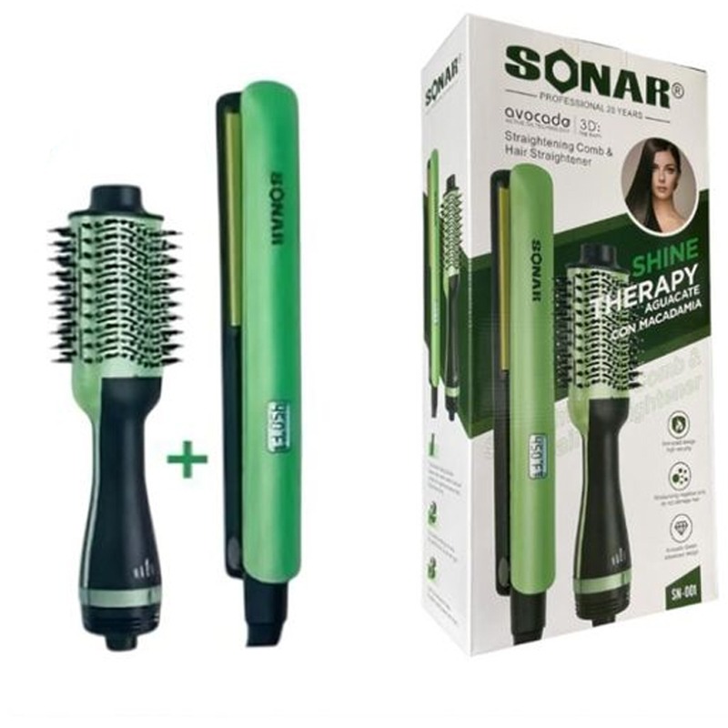 Pack Brosse Soufflante & Lisseur SONAR 3D SN-001 - Vert - Image 2