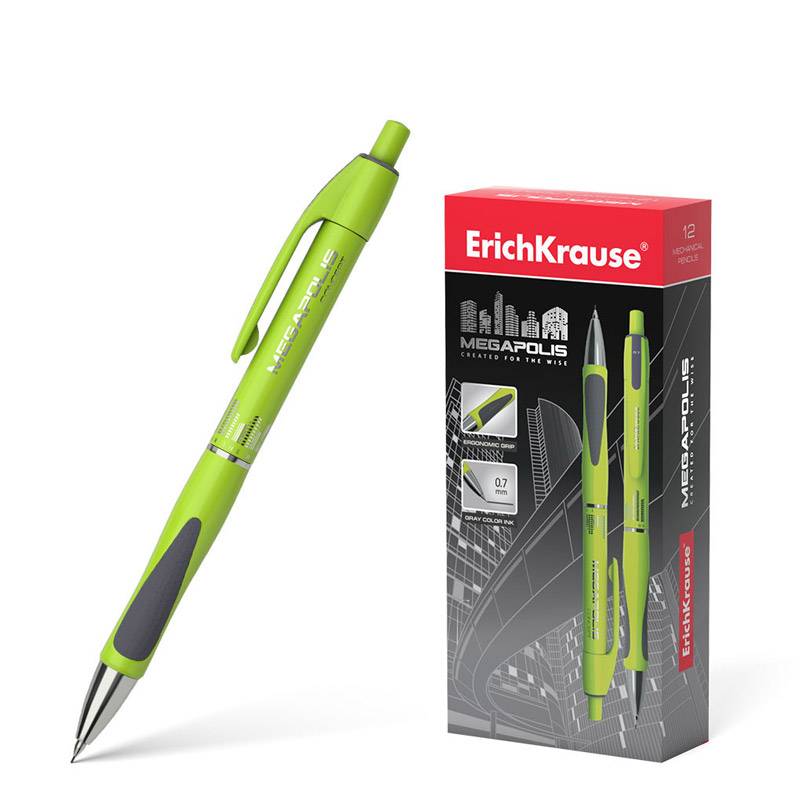 Pack de 12 Porte-Mines ErichKrause Megapolis Concept 0.7 mm НВ