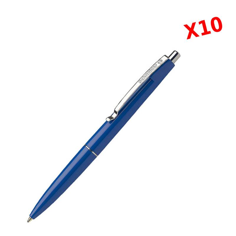 Pack de 10 Stylos à bille SCHNEIDER Office avec bouton-poussoir