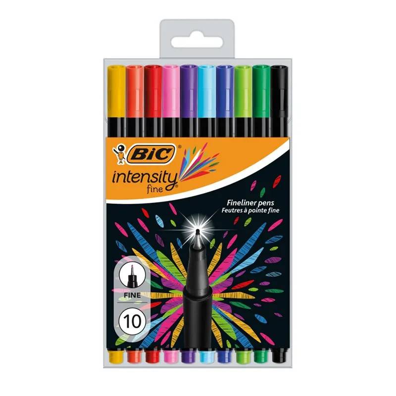 Pack de 10 Stylos BIC Blister Intensity fine - Assortis