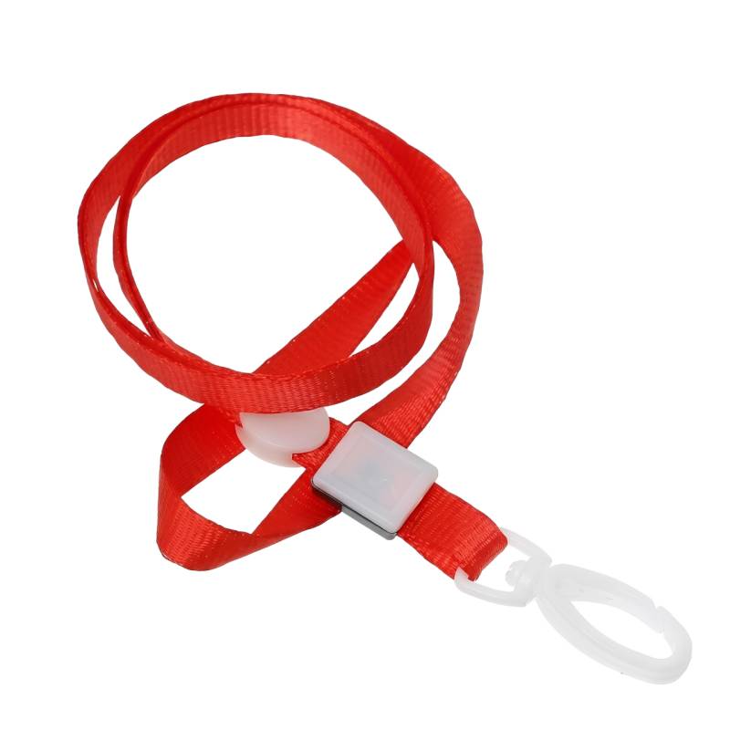 pack de 100 Cordons Satin à Pince Plastique 15mm/85cm Rouge