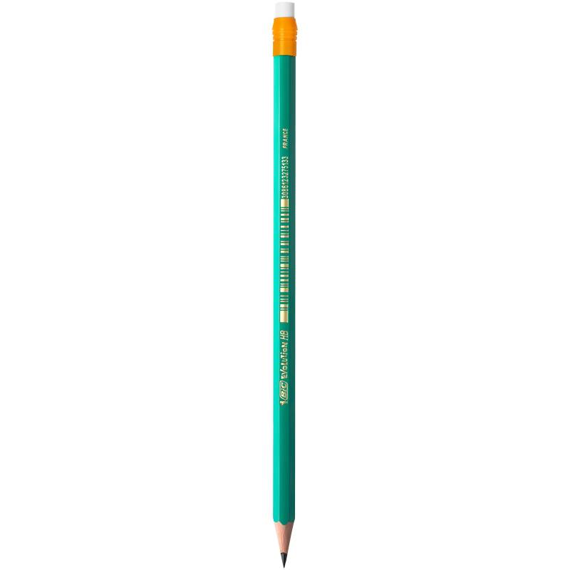 Pack de 12 Crayons BIC Evolution Avec Gomme - Noir - Image 2