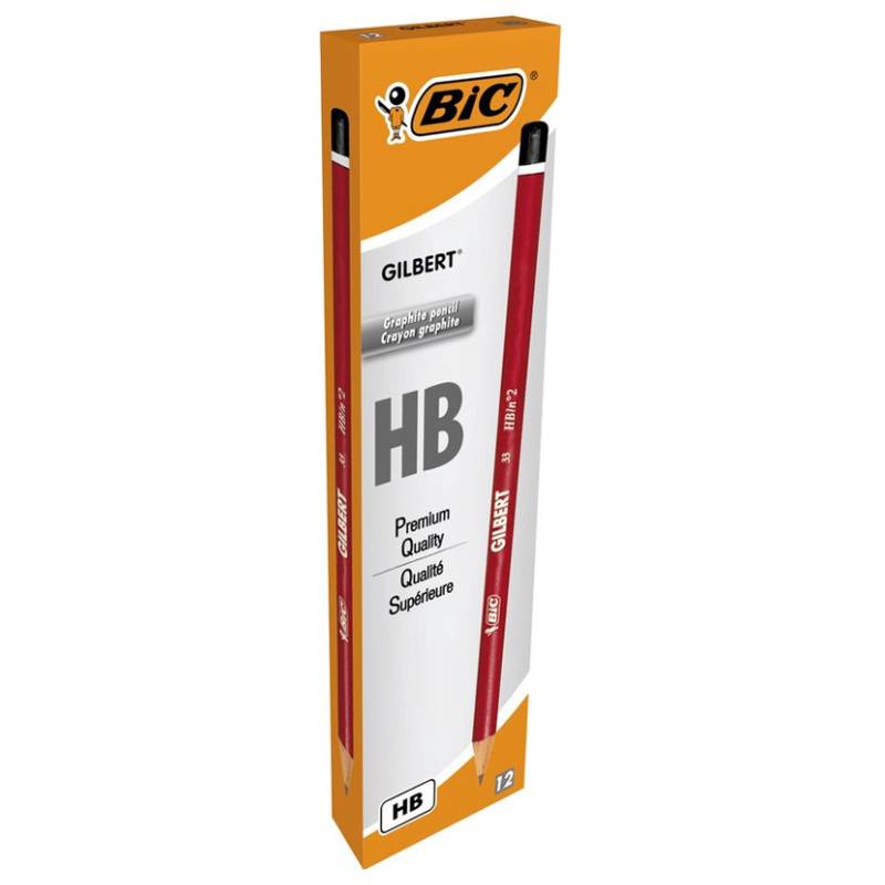Pack de 12 Crayons BIC Gilbert 33 HB - Noir