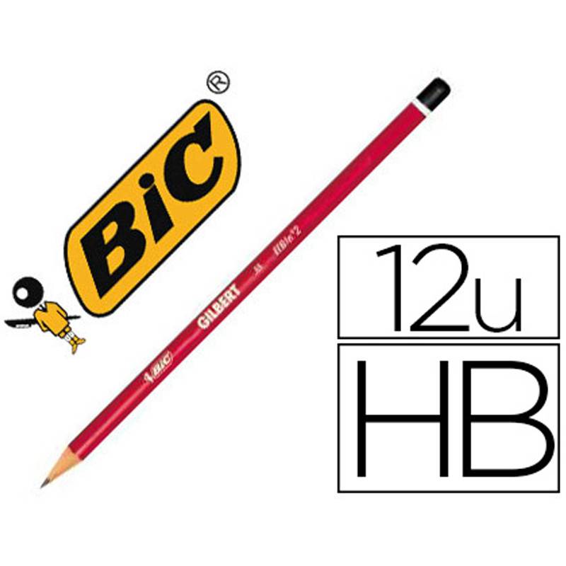 Pack de 12 Crayons BIC Gilbert 33 HB - Noir - Image 2