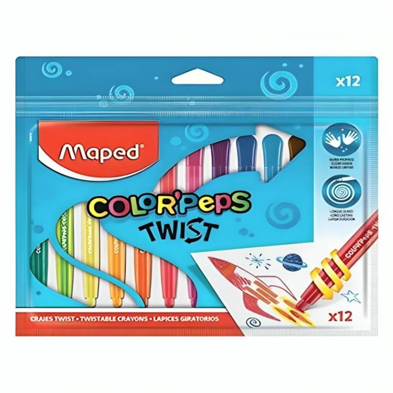 Maped Craies Twist Color'Peps X12 Sachet, Photo boutique MyTek chez MyTek