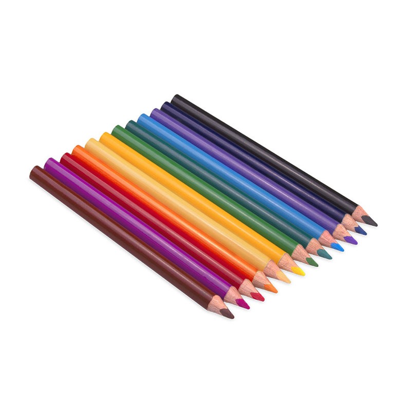 Pack de 12 Cryaon de Couleurs JOVI en Bois Maxi Triangulaire  - Image 2