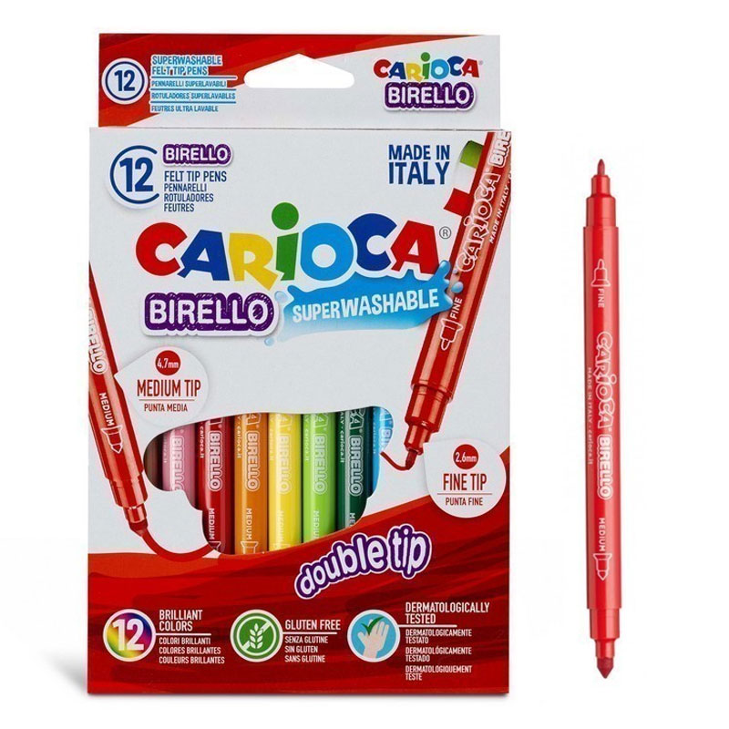 Pack De 12 Feutres De Coloriage CARIOCA Birello -41457