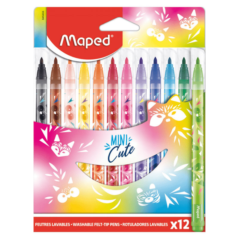 Pack de 12 Feutres MAPED Mini Cute - 845404