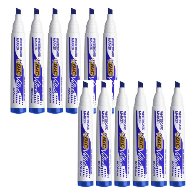 Pack de 12 Marqueurs BIC Velleda 1751 Bleu Effaçable - 751066 - Image 3