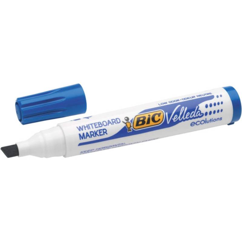 Pack de 12 Marqueurs BIC Velleda 1751 Bleu Effaçable - 751066 - Image 2