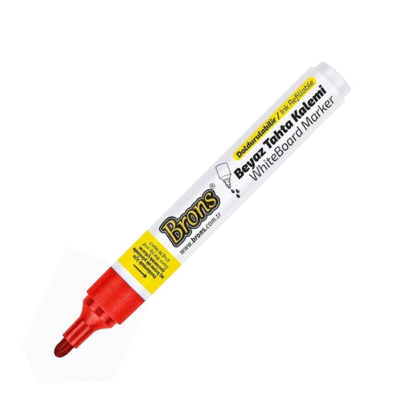 Pack de 12 Marqueurs Tableau BRONS Couleur Rouge - Image 2